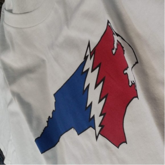 Grateful Dead North Carolina Steal Your State T-shirt State Outline Thunderbolt - Picture 1 of 4
